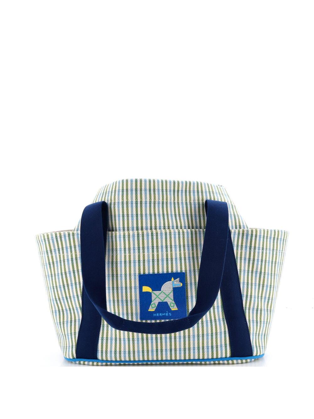 Hermes Animaux Nattes Nappy Tote Canvas #342639H21B